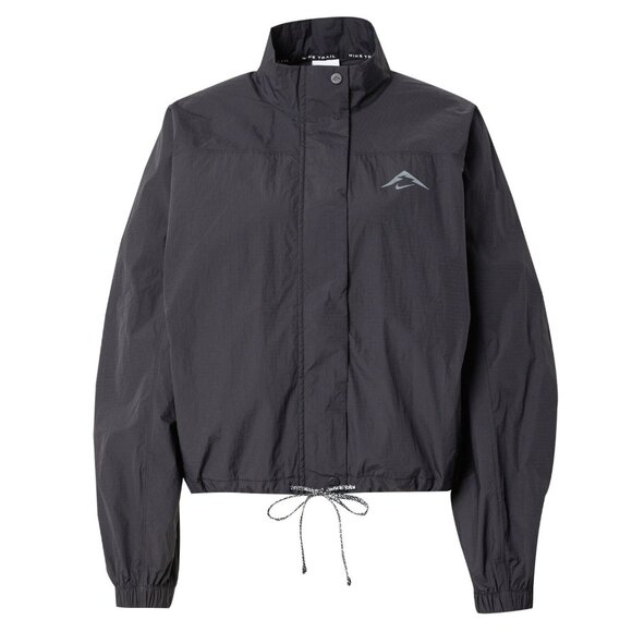 New Women's Nike Trail Repel UV Oversized Packable Jacket Size L Black MSRP $150 - Picture 1 of 5